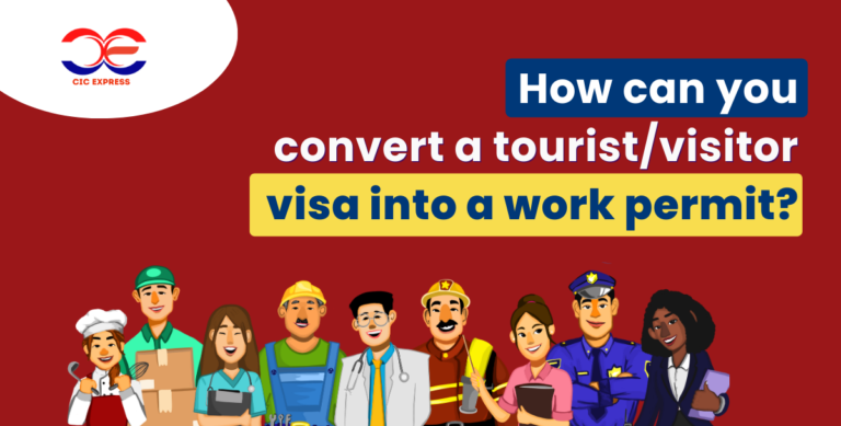 How can you convert a tourist/visitor visa into a work permit?